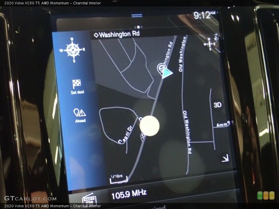 Charcoal Interior Navigation for the 2020 Volvo XC60 T5 AWD Momentum #136685365