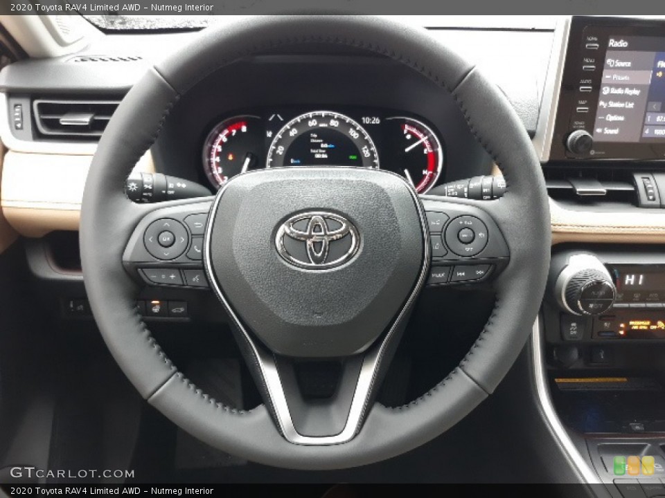 Nutmeg Interior Steering Wheel for the 2020 Toyota RAV4 Limited AWD #136685746