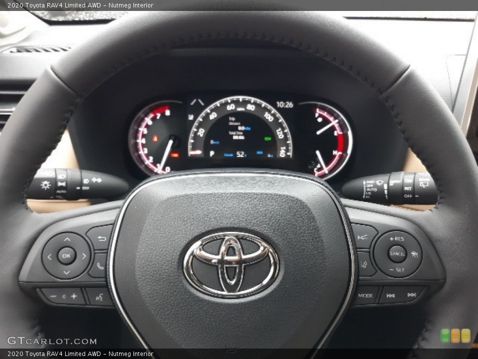 Nutmeg Interior Steering Wheel for the 2020 Toyota RAV4 Limited AWD #136685767