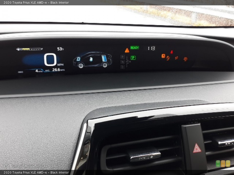 Black Interior Gauges for the 2020 Toyota Prius XLE AWD-e #136687369