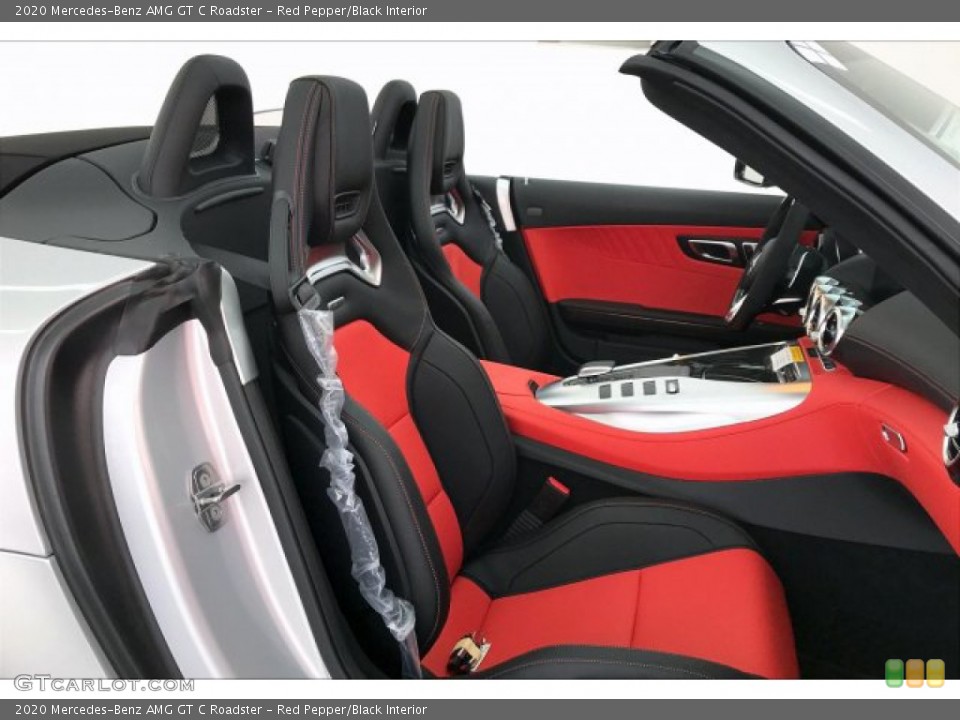 Red Pepper/Black Interior Front Seat for the 2020 Mercedes-Benz AMG GT C Roadster #136688920