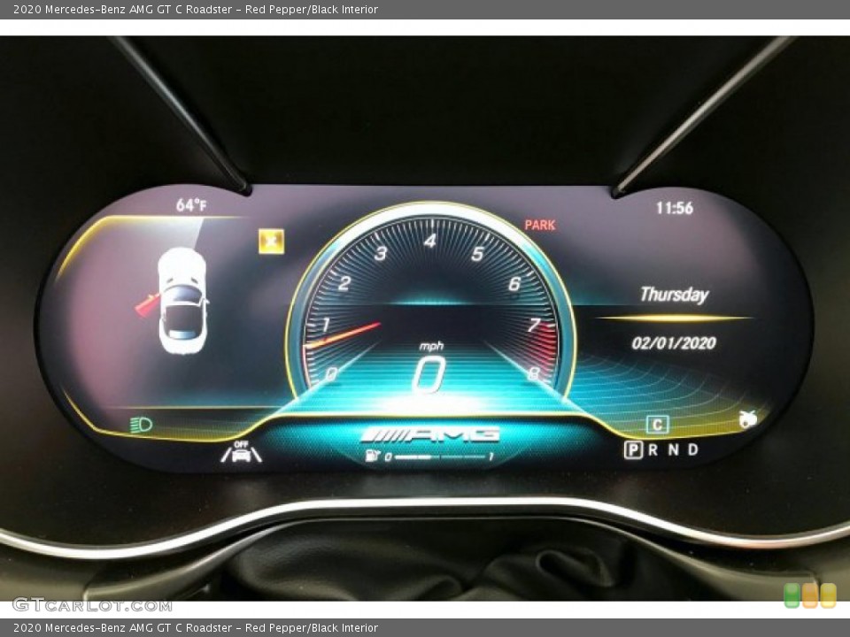 Red Pepper/Black Interior Gauges for the 2020 Mercedes-Benz AMG GT C Roadster #136689022
