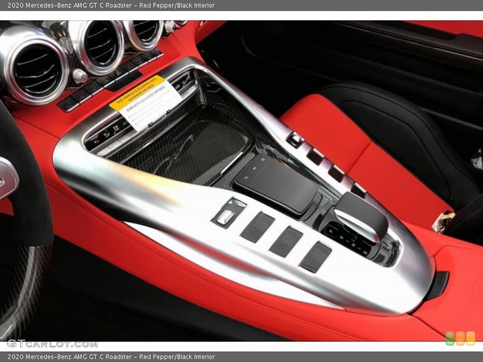 Red Pepper/Black Interior Controls for the 2020 Mercedes-Benz AMG GT C Roadster #136689046