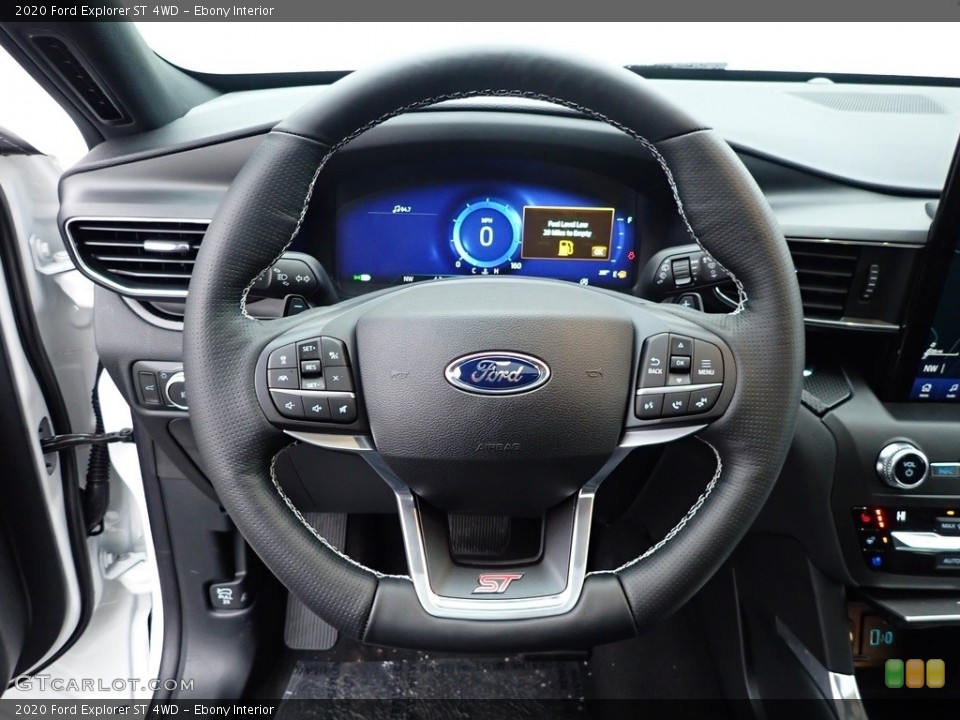 Ebony Interior Steering Wheel for the 2020 Ford Explorer ST 4WD #136689583