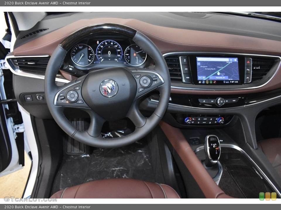 Chestnut Interior Dashboard for the 2020 Buick Enclave Avenir AWD #136690252