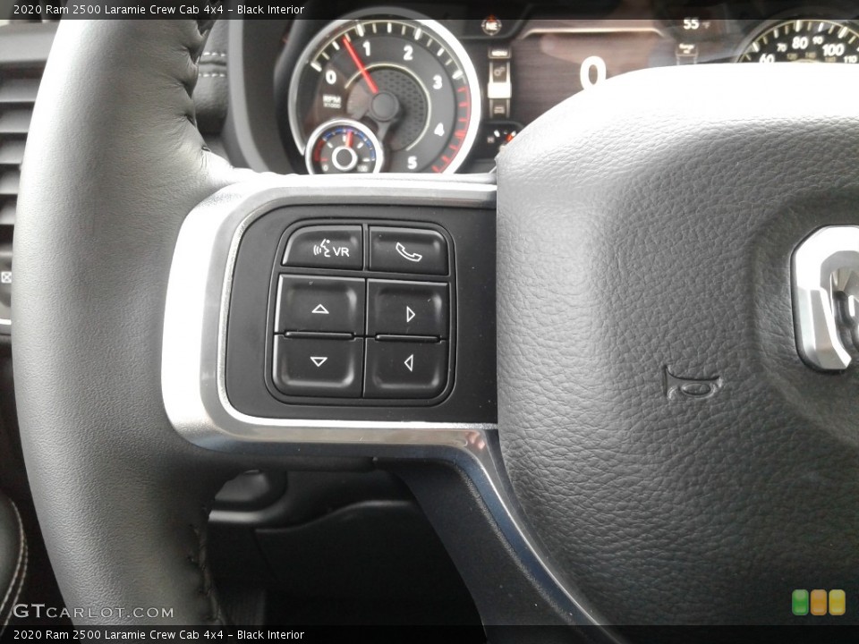 Black Interior Steering Wheel for the 2020 Ram 2500 Laramie Crew Cab 4x4 #136693233