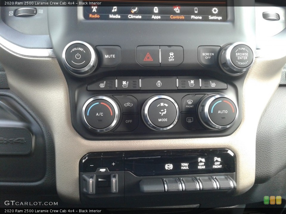 Black Interior Controls for the 2020 Ram 2500 Laramie Crew Cab 4x4 #136693353