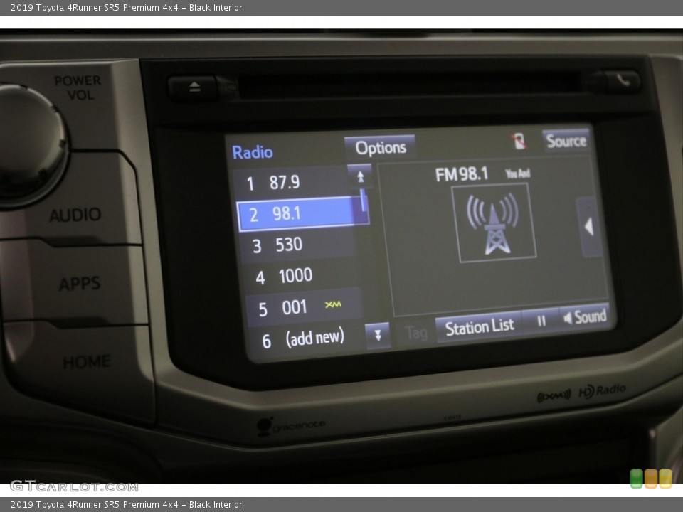 Black Interior Audio System for the 2019 Toyota 4Runner SR5 Premium 4x4 #136711656