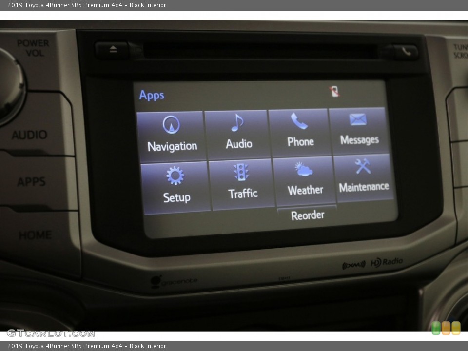 Black Interior Controls for the 2019 Toyota 4Runner SR5 Premium 4x4 #136711674