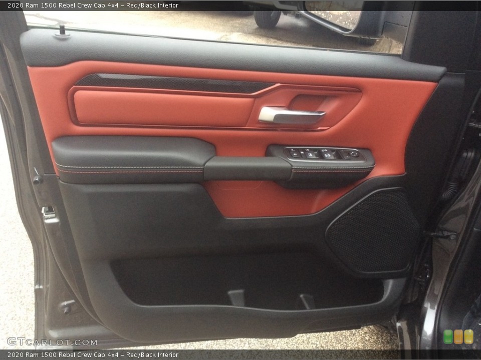 Red/Black Interior Door Panel for the 2020 Ram 1500 Rebel Crew Cab 4x4 #136714719