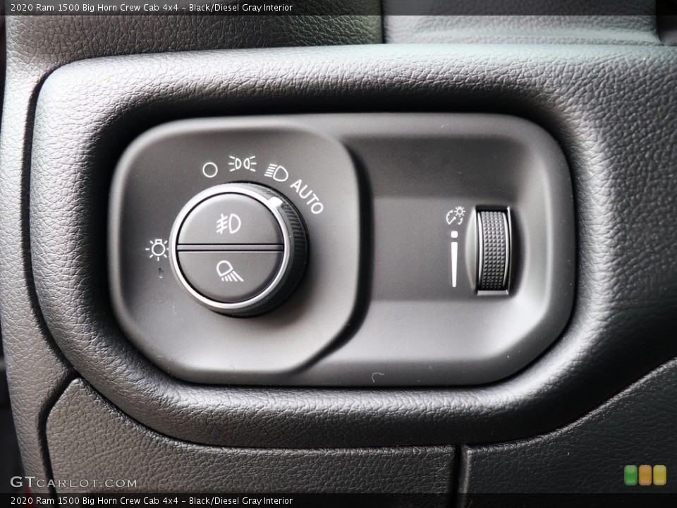 Black/Diesel Gray Interior Controls for the 2020 Ram 1500 Big Horn Crew Cab 4x4 #136714731