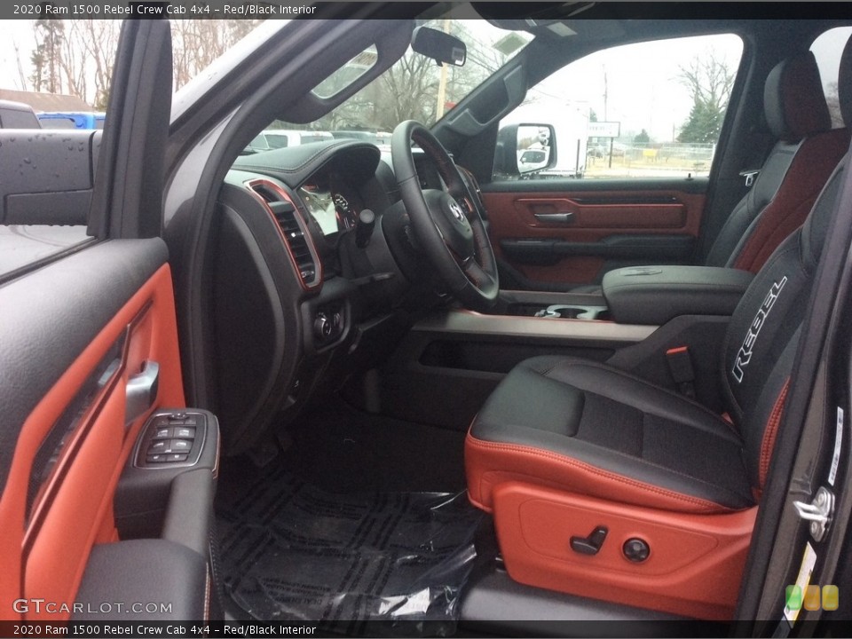 Red/Black Interior Front Seat for the 2020 Ram 1500 Rebel Crew Cab 4x4 #136714746