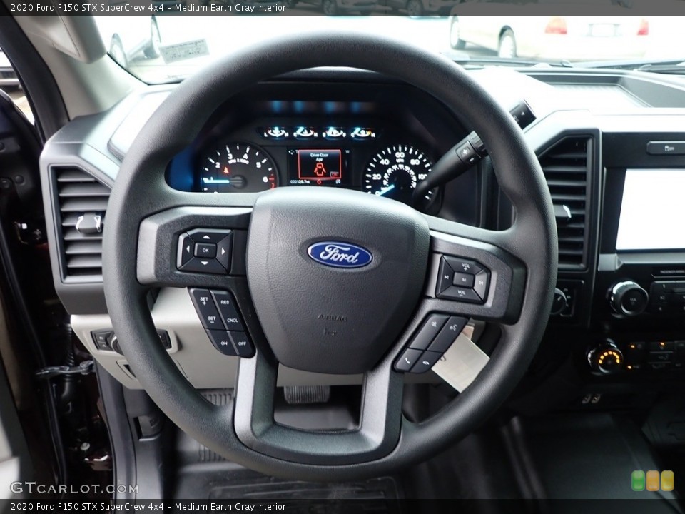 Medium Earth Gray Interior Steering Wheel for the 2020 Ford F150 STX SuperCrew 4x4 #136718529