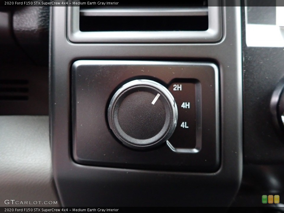 Medium Earth Gray Interior Controls for the 2020 Ford F150 STX SuperCrew 4x4 #136718547