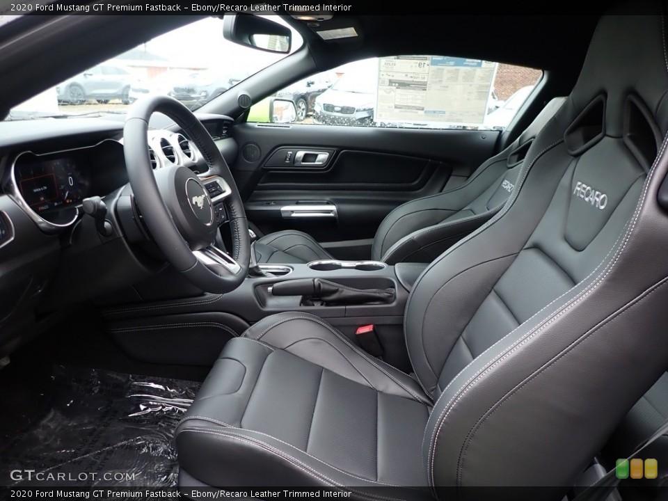 Ebony/Recaro Leather Trimmed Interior Photo for the 2020 Ford Mustang GT Premium Fastback #136721049