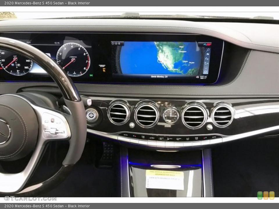 Black Interior Navigation for the 2020 Mercedes-Benz S 450 Sedan #136721964