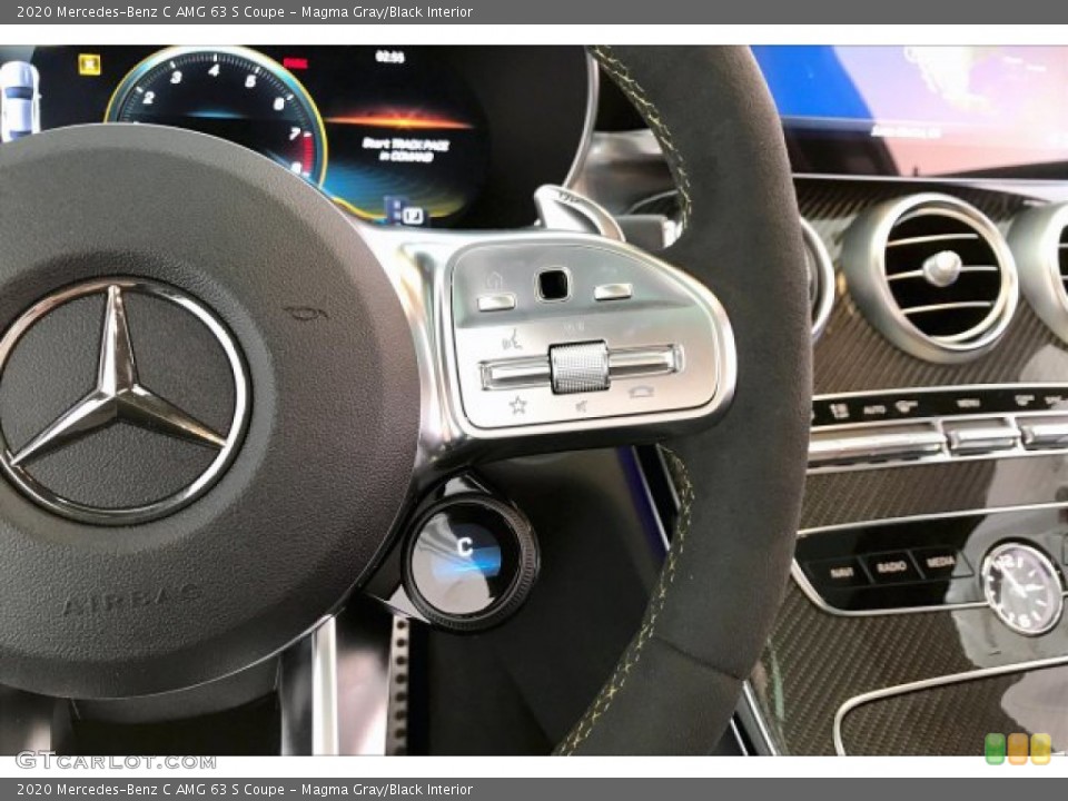 Magma Gray/Black Interior Steering Wheel for the 2020 Mercedes-Benz C AMG 63 S Coupe #136723821