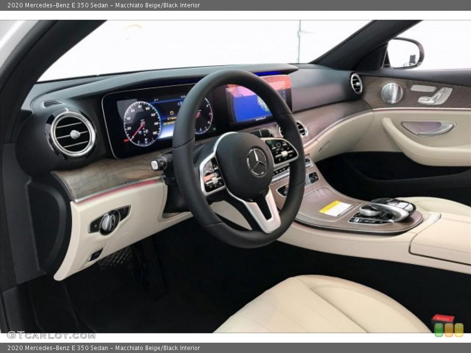 Macchiato Beige/Black Interior Dashboard for the 2020 Mercedes-Benz E 350 Sedan #136724511