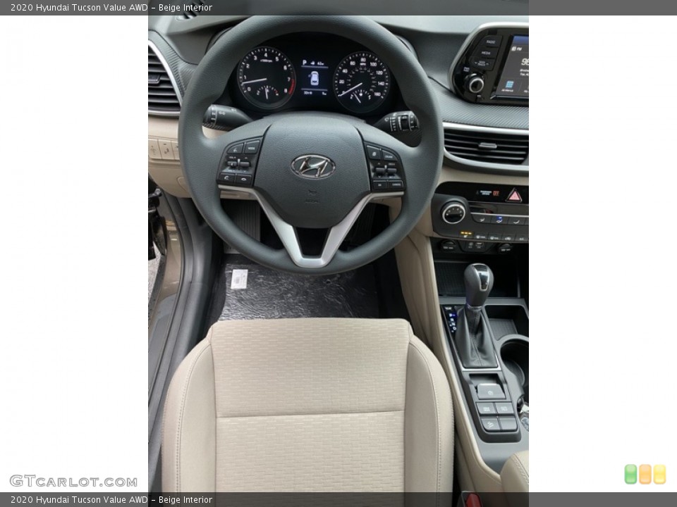 Beige Interior Steering Wheel for the 2020 Hyundai Tucson Value AWD #136724640
