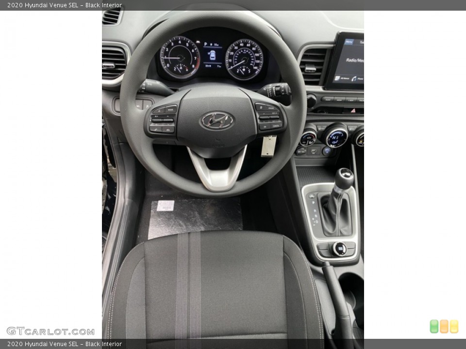 Black Interior Steering Wheel for the 2020 Hyundai Venue SEL #136725600