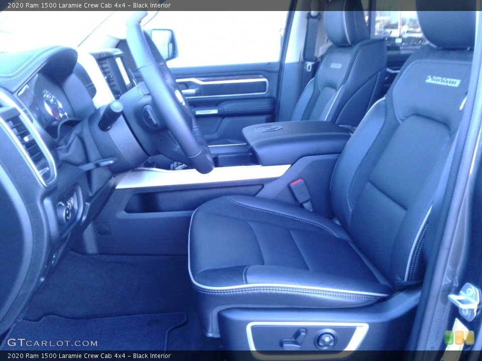 Black Interior Front Seat for the 2020 Ram 1500 Laramie Crew Cab 4x4 #136730203
