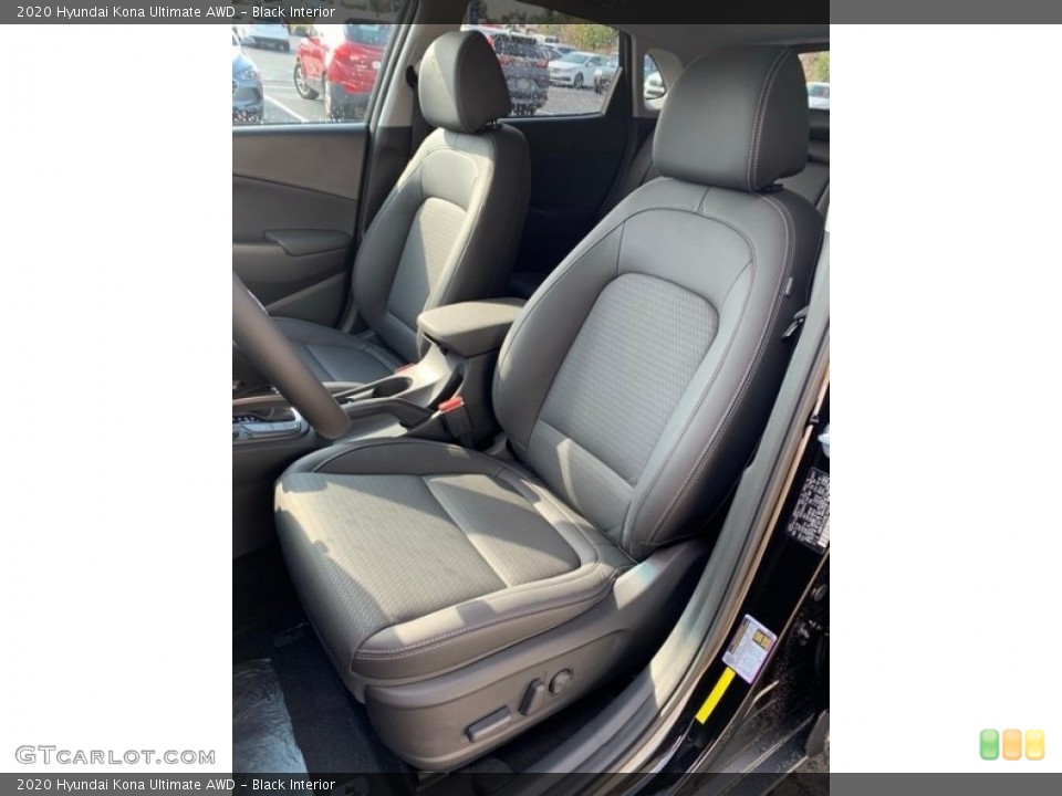Black Interior Front Seat for the 2020 Hyundai Kona Ultimate AWD #136731118