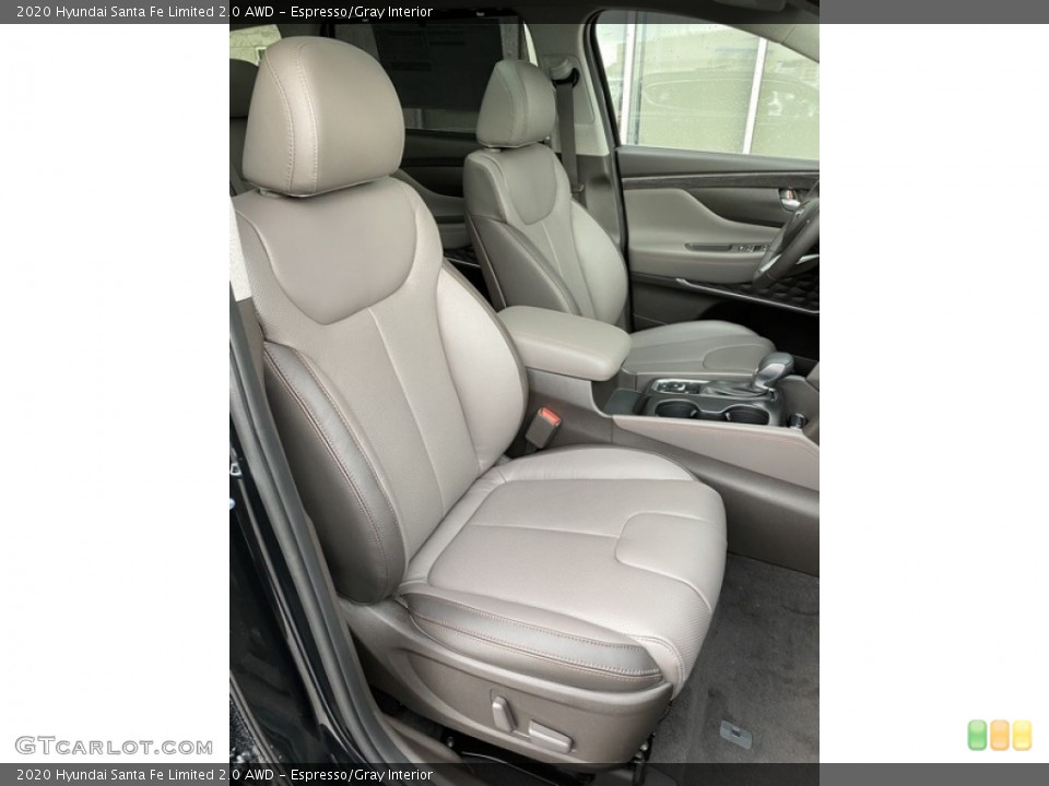 Espresso/Gray Interior Front Seat for the 2020 Hyundai Santa Fe Limited 2.0 AWD #136736356