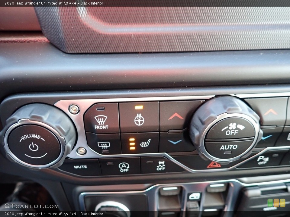 Black Interior Controls for the 2020 Jeep Wrangler Unlimited Willys 4x4 #136736458