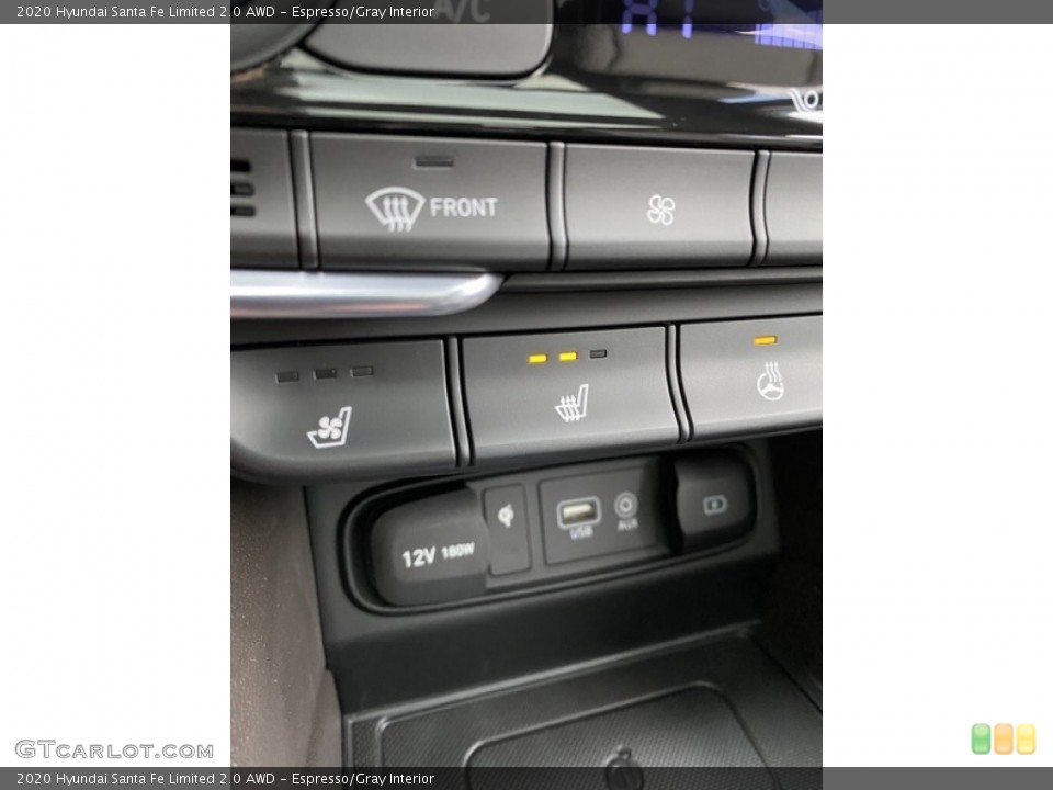 Espresso/Gray Interior Controls for the 2020 Hyundai Santa Fe Limited 2.0 AWD #136736539
