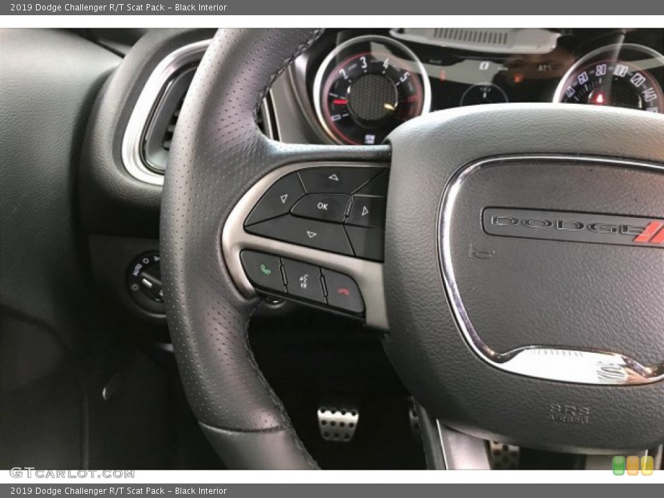 Black Interior Steering Wheel for the 2019 Dodge Challenger R/T Scat Pack #136736860