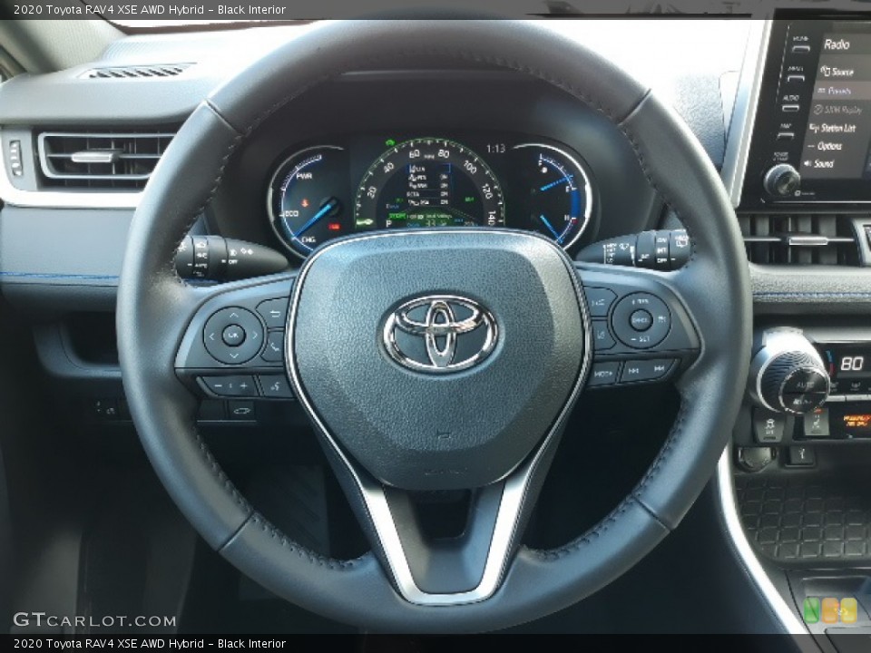 Black Interior Steering Wheel for the 2020 Toyota RAV4 XSE AWD Hybrid #136739266