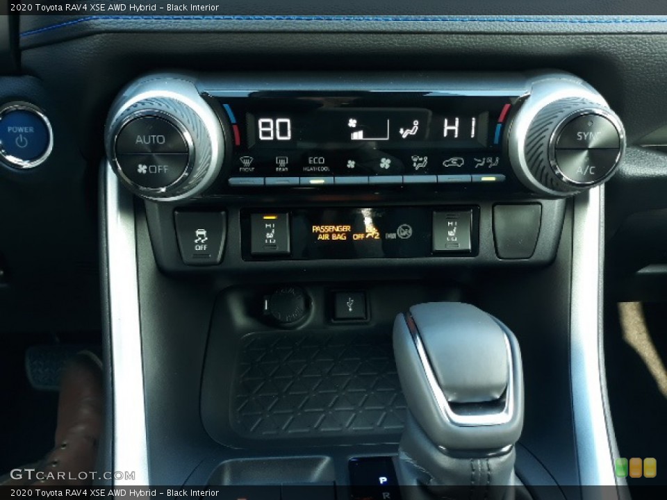 Black Interior Controls for the 2020 Toyota RAV4 XSE AWD Hybrid #136739389