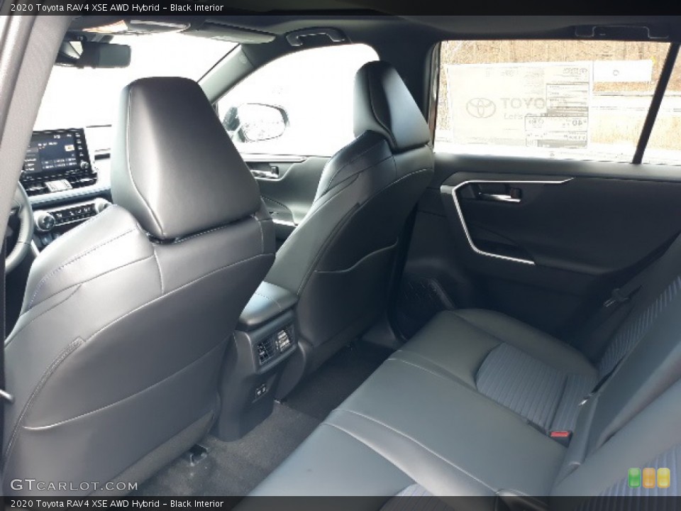 Black Interior Rear Seat for the 2020 Toyota RAV4 XSE AWD Hybrid #136739515