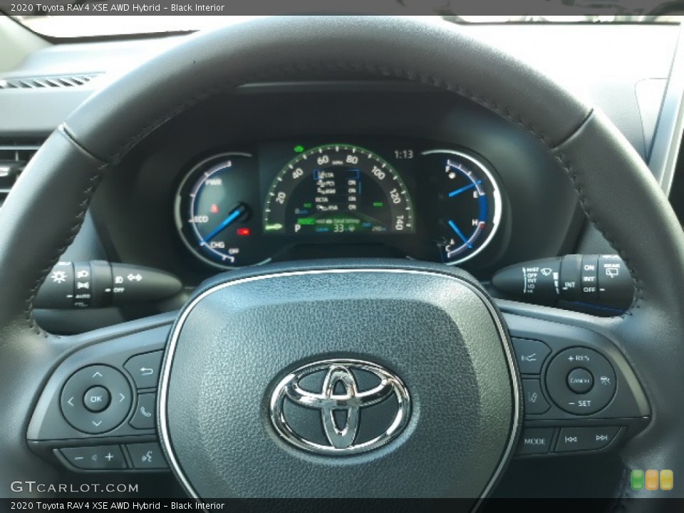Black Interior Gauges for the 2020 Toyota RAV4 XSE AWD Hybrid #136739791