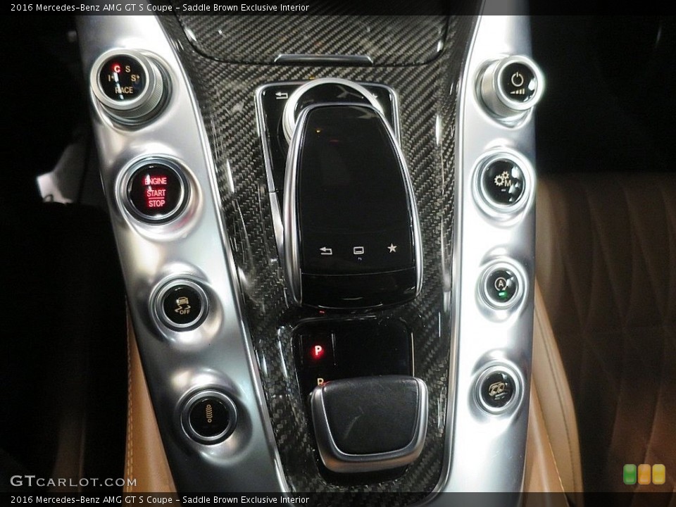 Saddle Brown Exclusive Interior Controls for the 2016 Mercedes-Benz AMG GT S Coupe #136741999