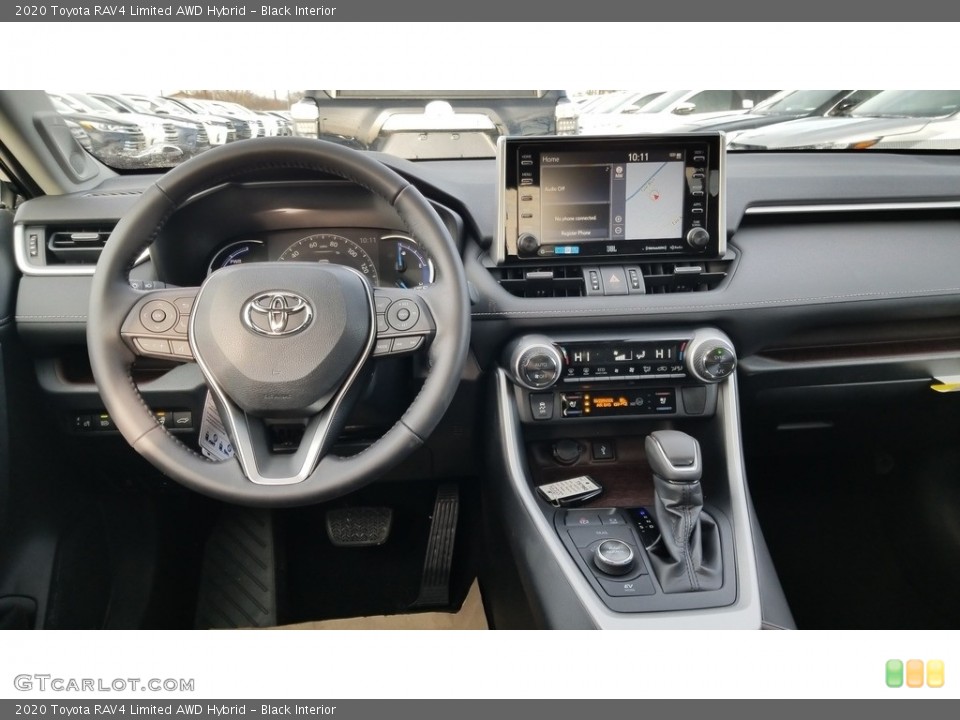 Black Interior Dashboard for the 2020 Toyota RAV4 Limited AWD Hybrid #136748196