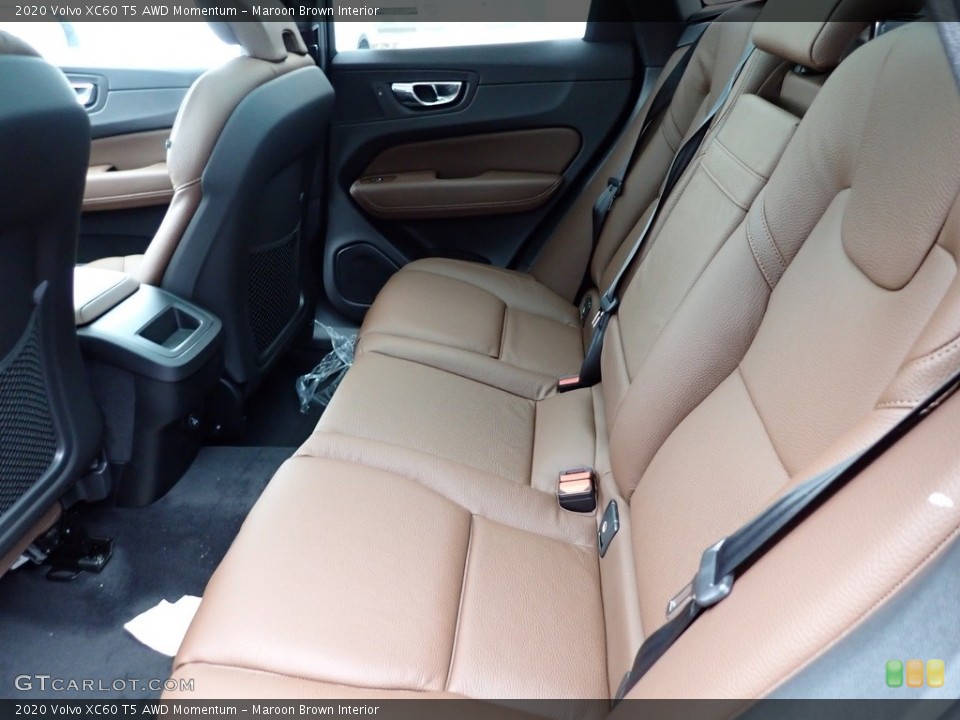 Maroon Brown Interior Rear Seat for the 2020 Volvo XC60 T5 AWD Momentum #136749435