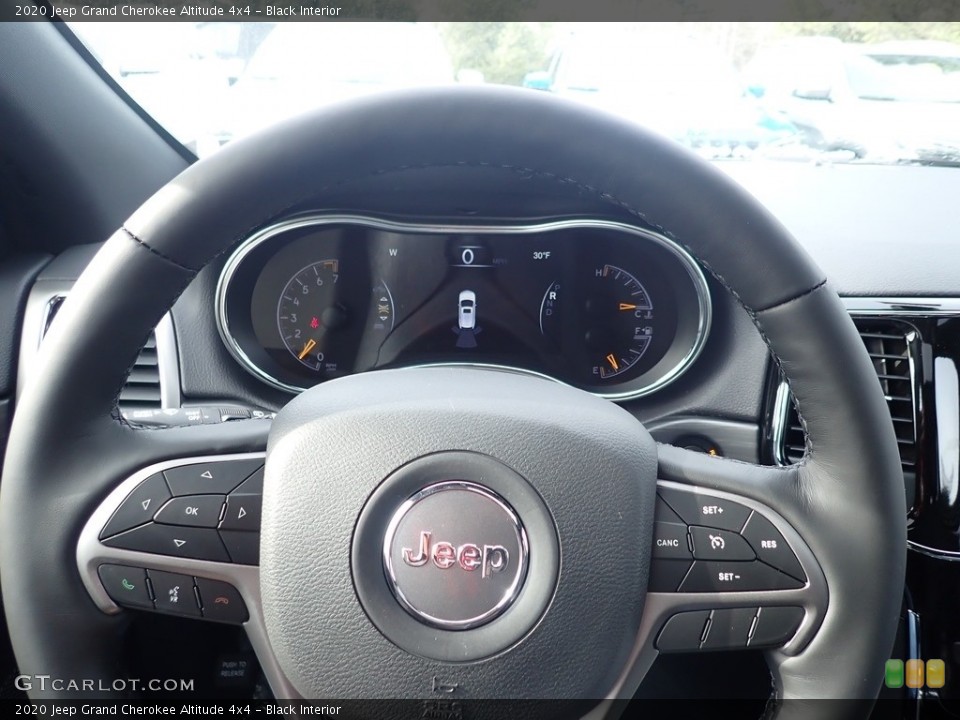 Black Interior Steering Wheel for the 2020 Jeep Grand Cherokee Altitude 4x4 #136750344