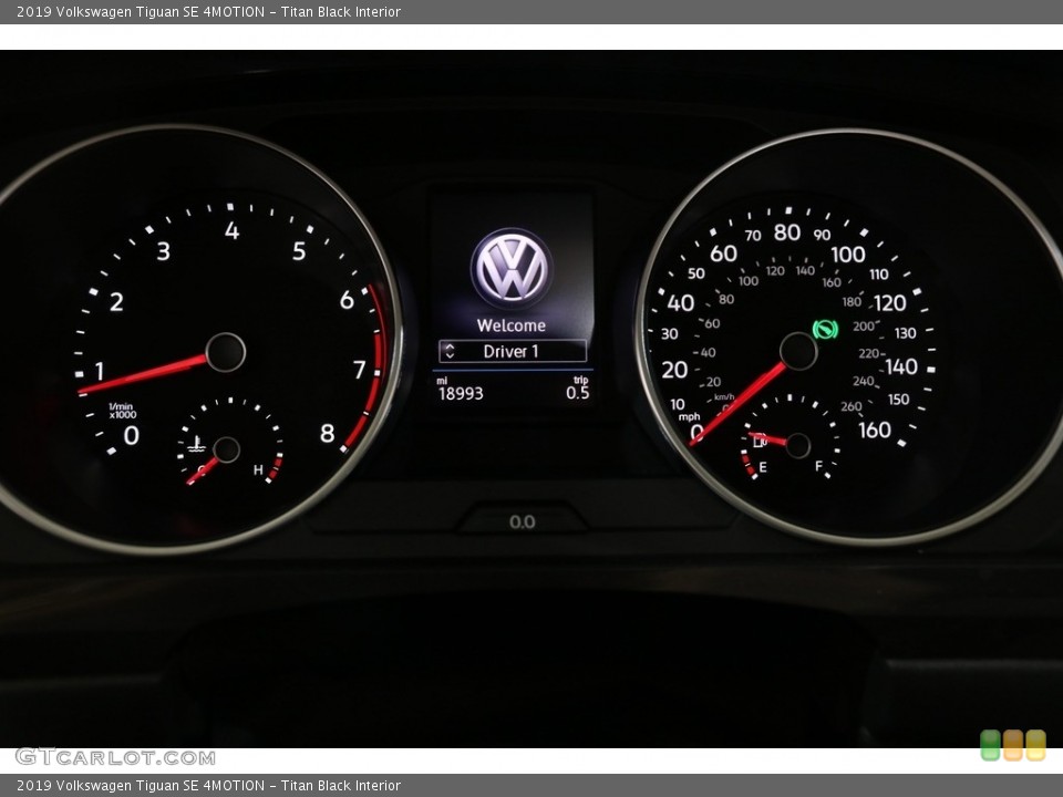 Titan Black Interior Gauges for the 2019 Volkswagen Tiguan SE 4MOTION #136754187