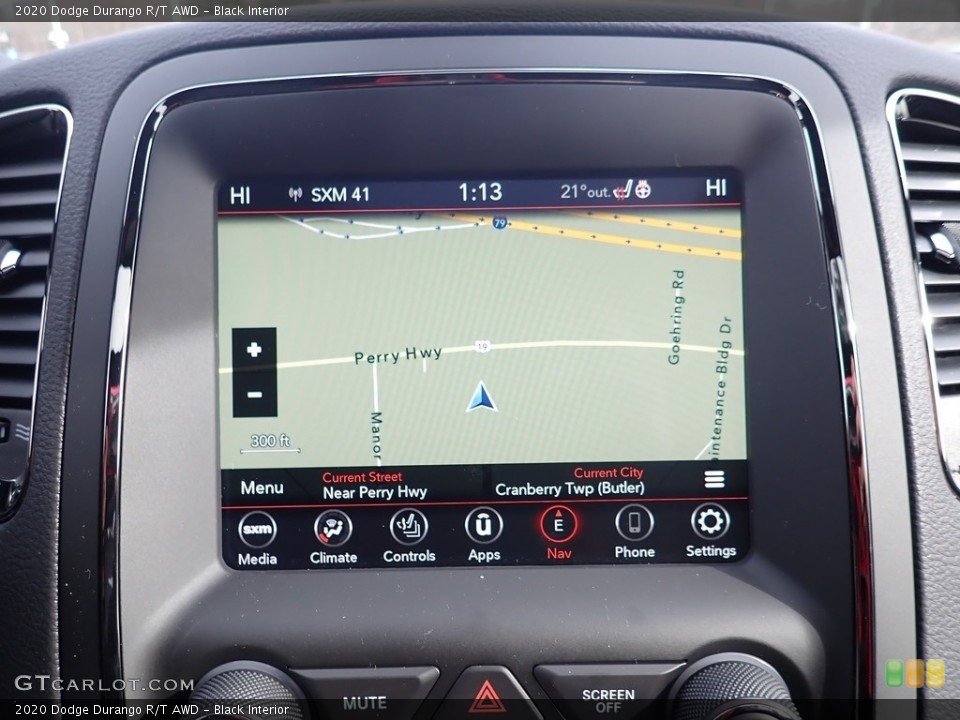 Black Interior Navigation for the 2020 Dodge Durango R/T AWD #136754937