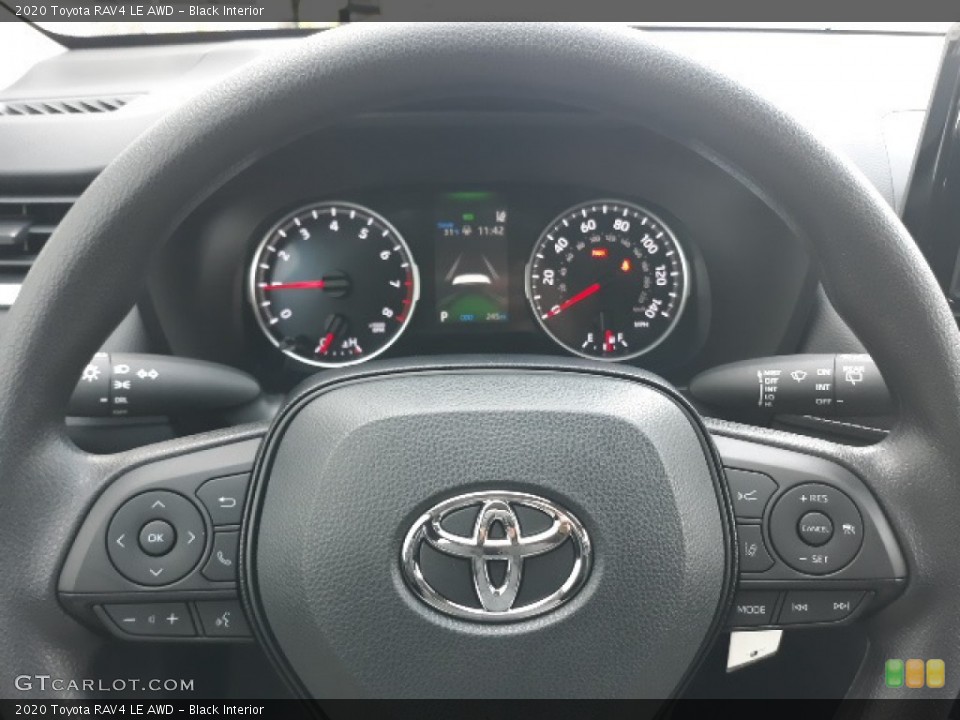 Black Interior Steering Wheel for the 2020 Toyota RAV4 LE AWD #136755138