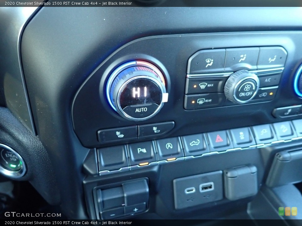 Jet Black Interior Controls for the 2020 Chevrolet Silverado 1500 RST Crew Cab 4x4 #136757841