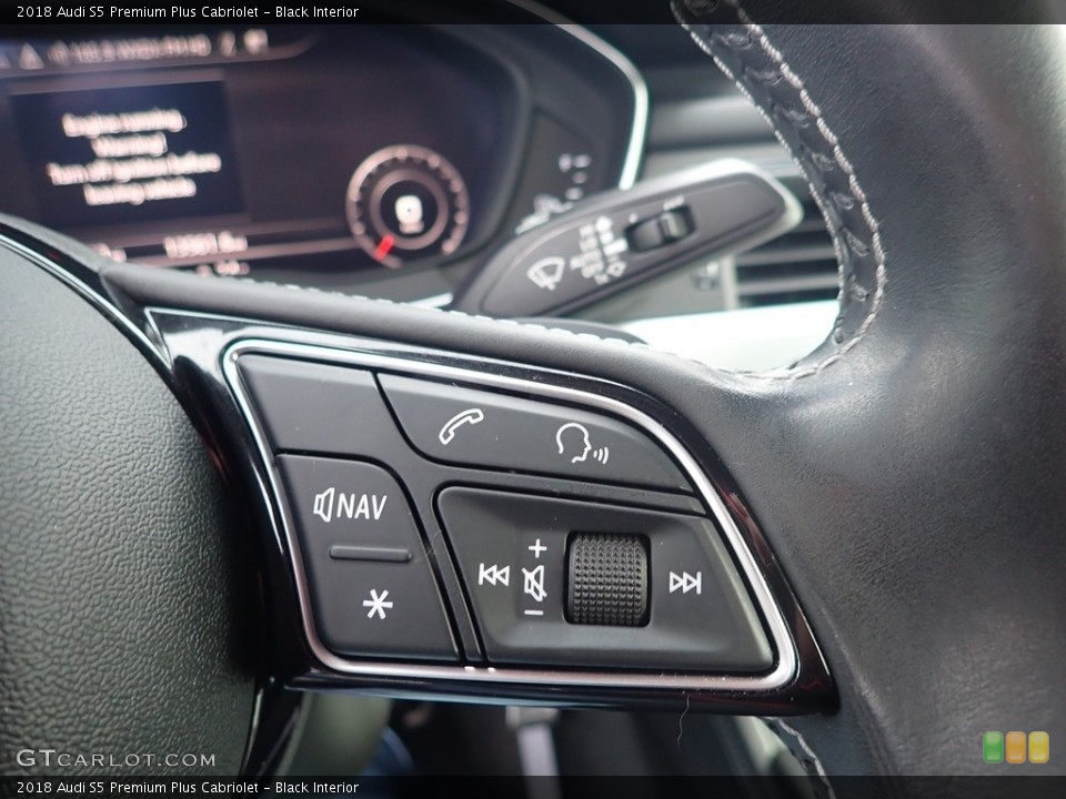 Black Interior Steering Wheel for the 2018 Audi S5 Premium Plus Cabriolet #136760175