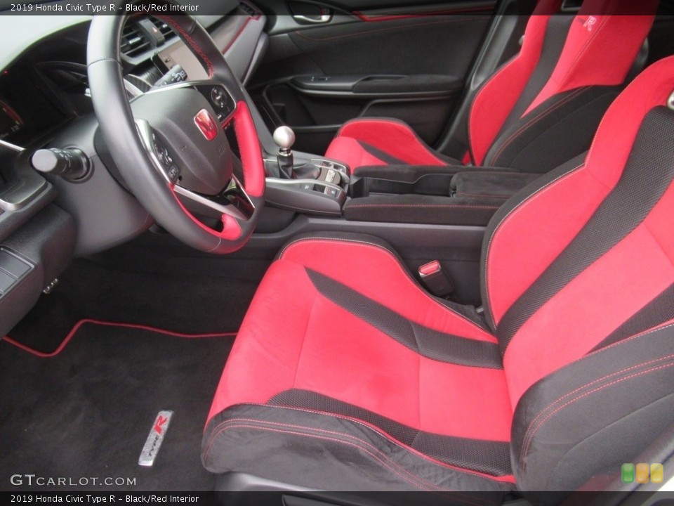 Black/Red Interior Front Seat for the 2019 Honda Civic Type R #136763329