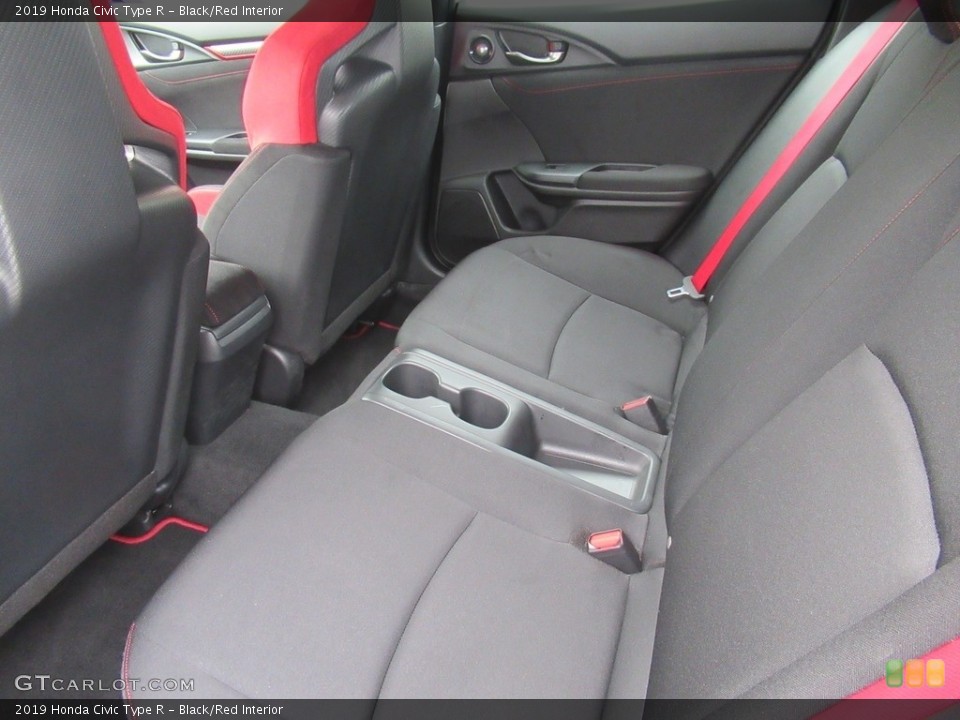 Black/Red Interior Rear Seat for the 2019 Honda Civic Type R #136763356