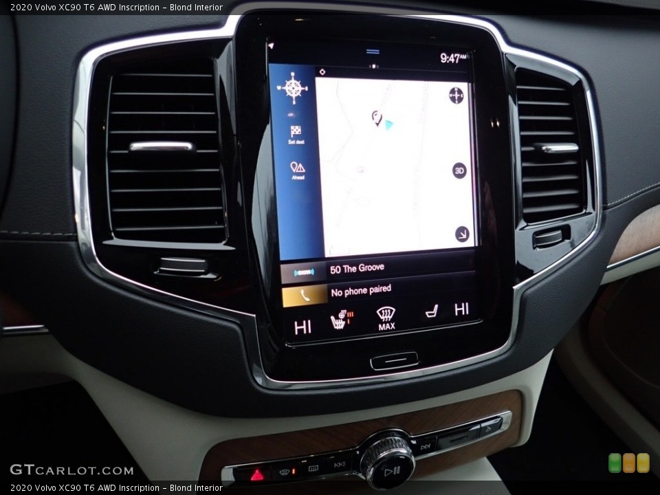 Blond Interior Controls for the 2020 Volvo XC90 T6 AWD Inscription #136765873