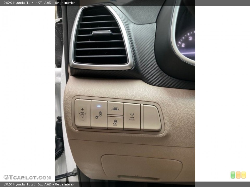 Beige Interior Controls for the 2020 Hyundai Tucson SEL AWD #136767325