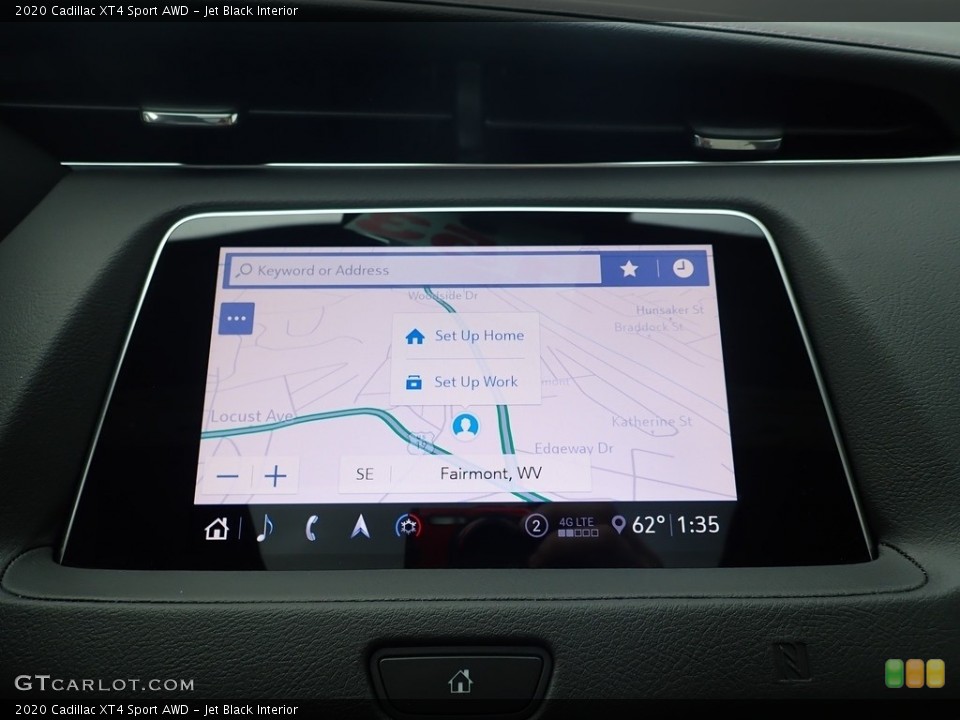 Jet Black Interior Navigation for the 2020 Cadillac XT4 Sport AWD #136767817