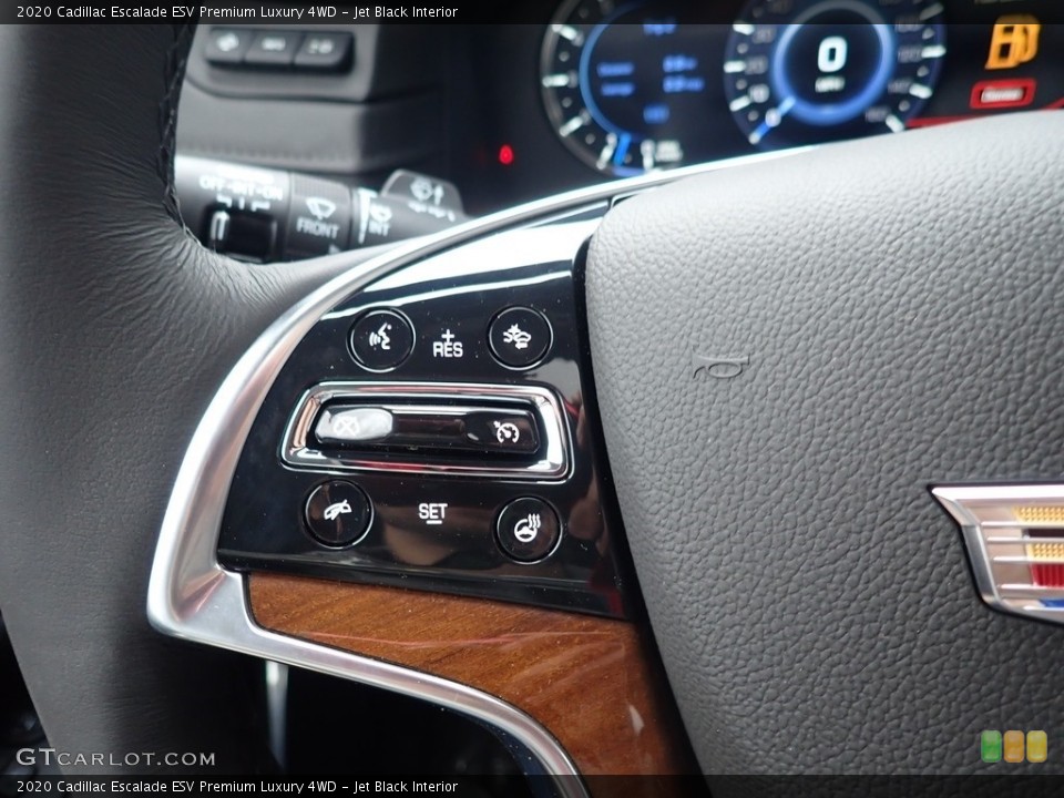 Jet Black Interior Steering Wheel for the 2020 Cadillac Escalade ESV Premium Luxury 4WD #136768885