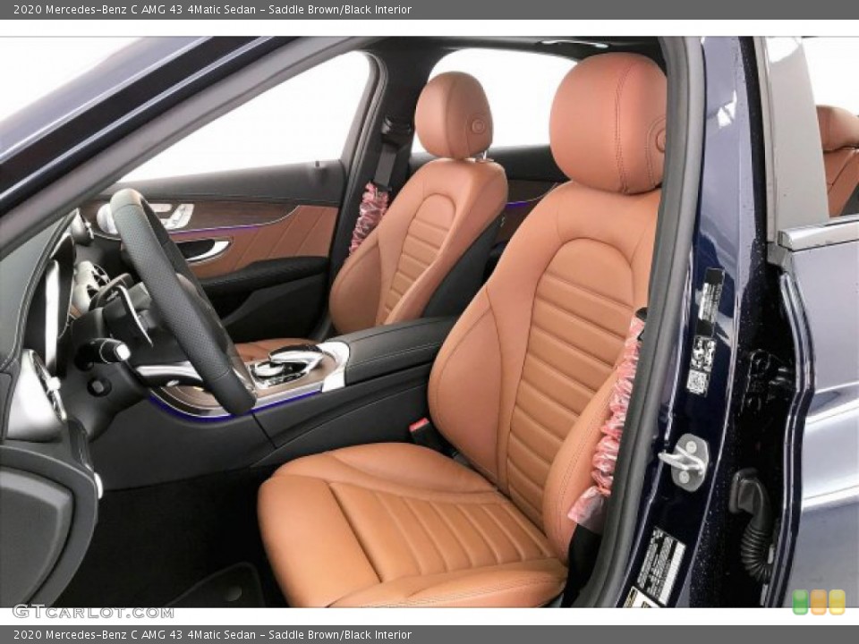 Saddle Brown/Black Interior Front Seat for the 2020 Mercedes-Benz C AMG 43 4Matic Sedan #136780750